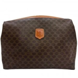 Celine Brown Toiletry Bag with Signature Pattern